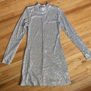 Abercrombie & Fitch small Silver Sequin Dress